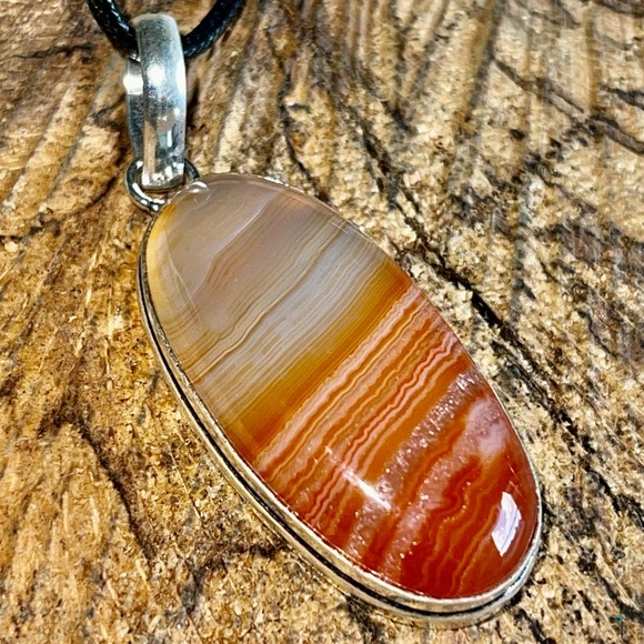 Rustic Sardonyx Pendant 2” - Picture 1 of 5